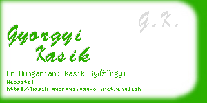 gyorgyi kasik business card